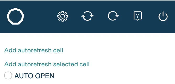 Autorefresh options in the settings