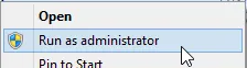 Run as administrator