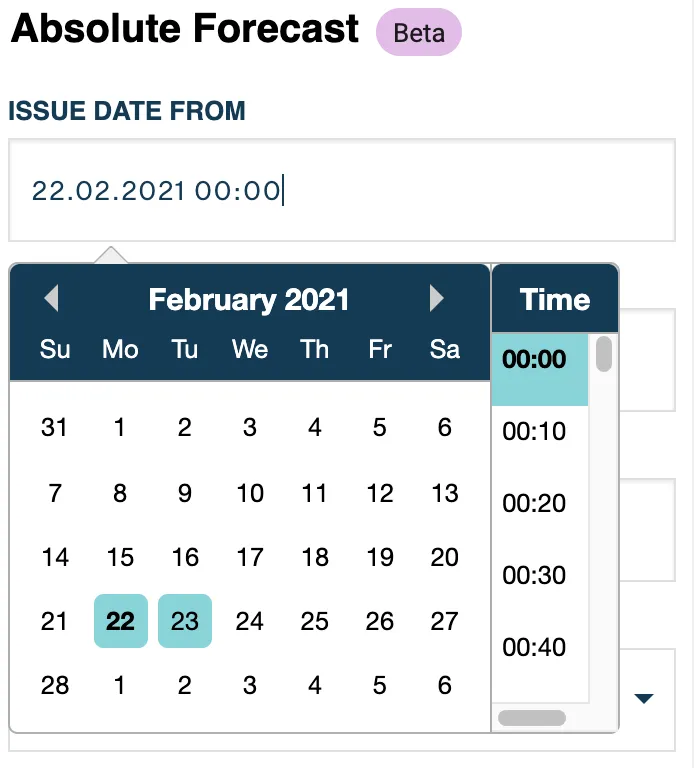 Issue date pickers