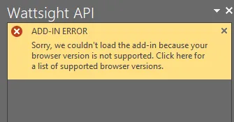 Browser not supported warning