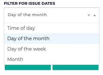 Filter for issue dates